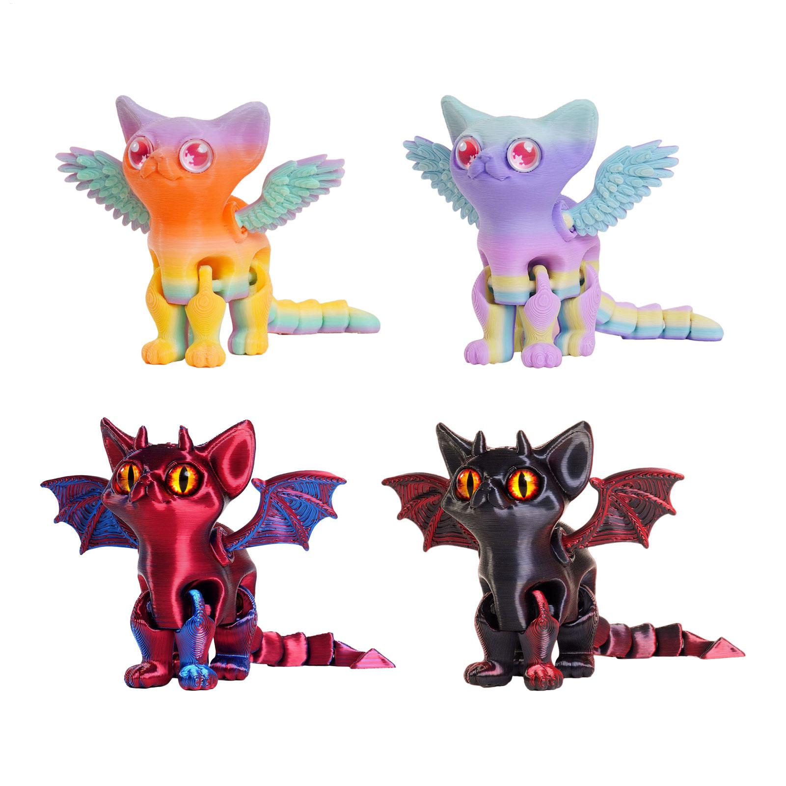 3D Printing Drawing - Figurine d'animal imprimée en 3D, chat
