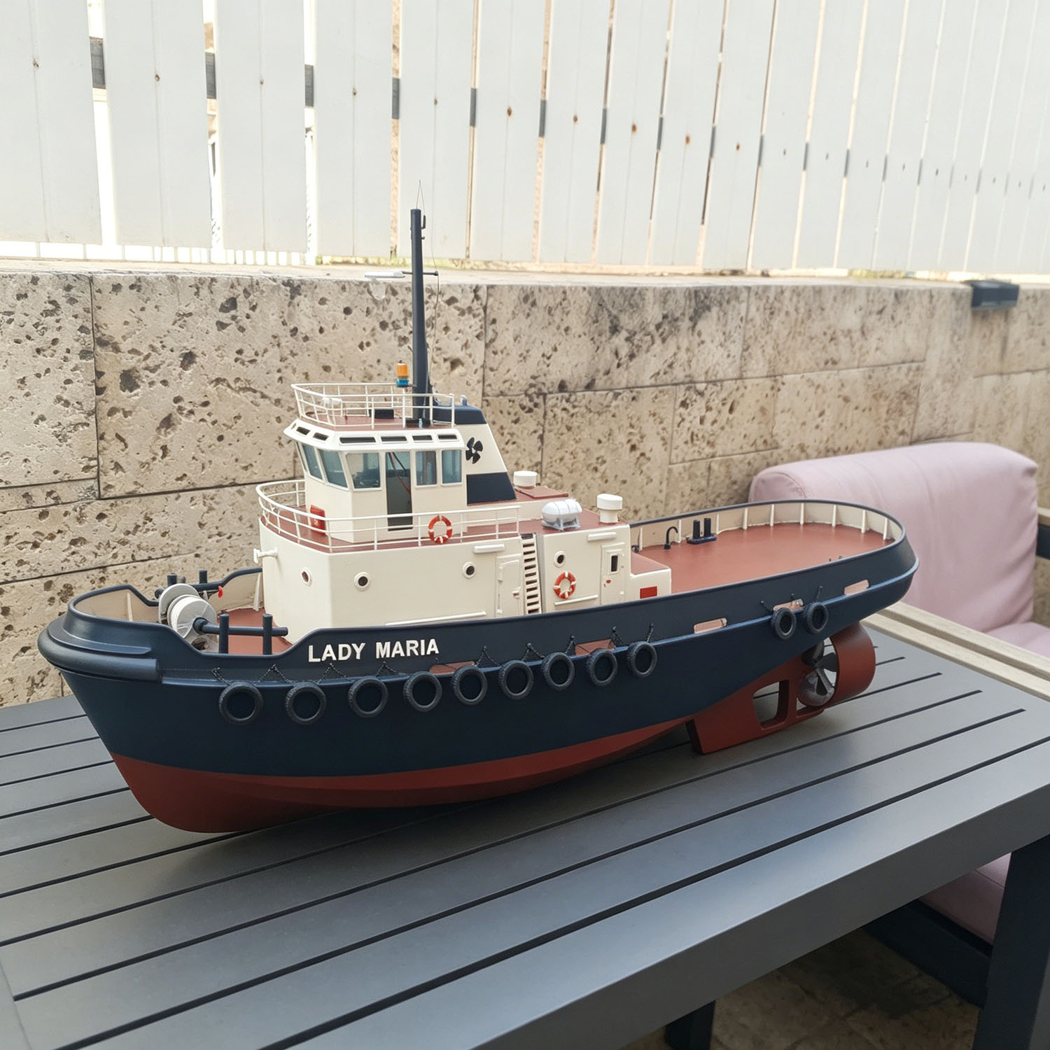 3D Printing Rc Boat - Bateau télécommandé 120 cm, haute précision,
