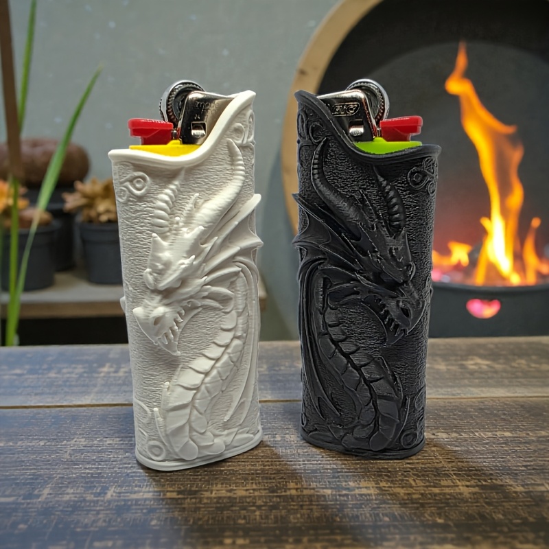3D Printing Housing - Étui de briquet gothique avec dragon