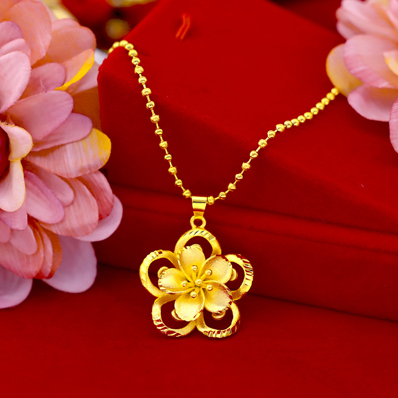3D Printing Jewellery - Pendentif tournesol en or pur pour