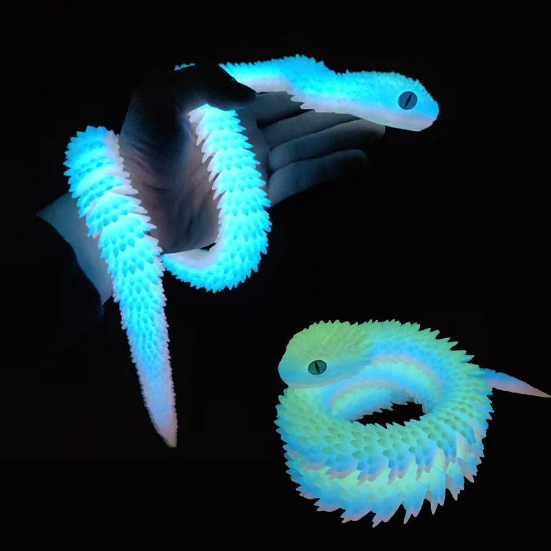 3D Printing Lizard - Serpent lumineux imprimé en 3D, 30/60/80cm,