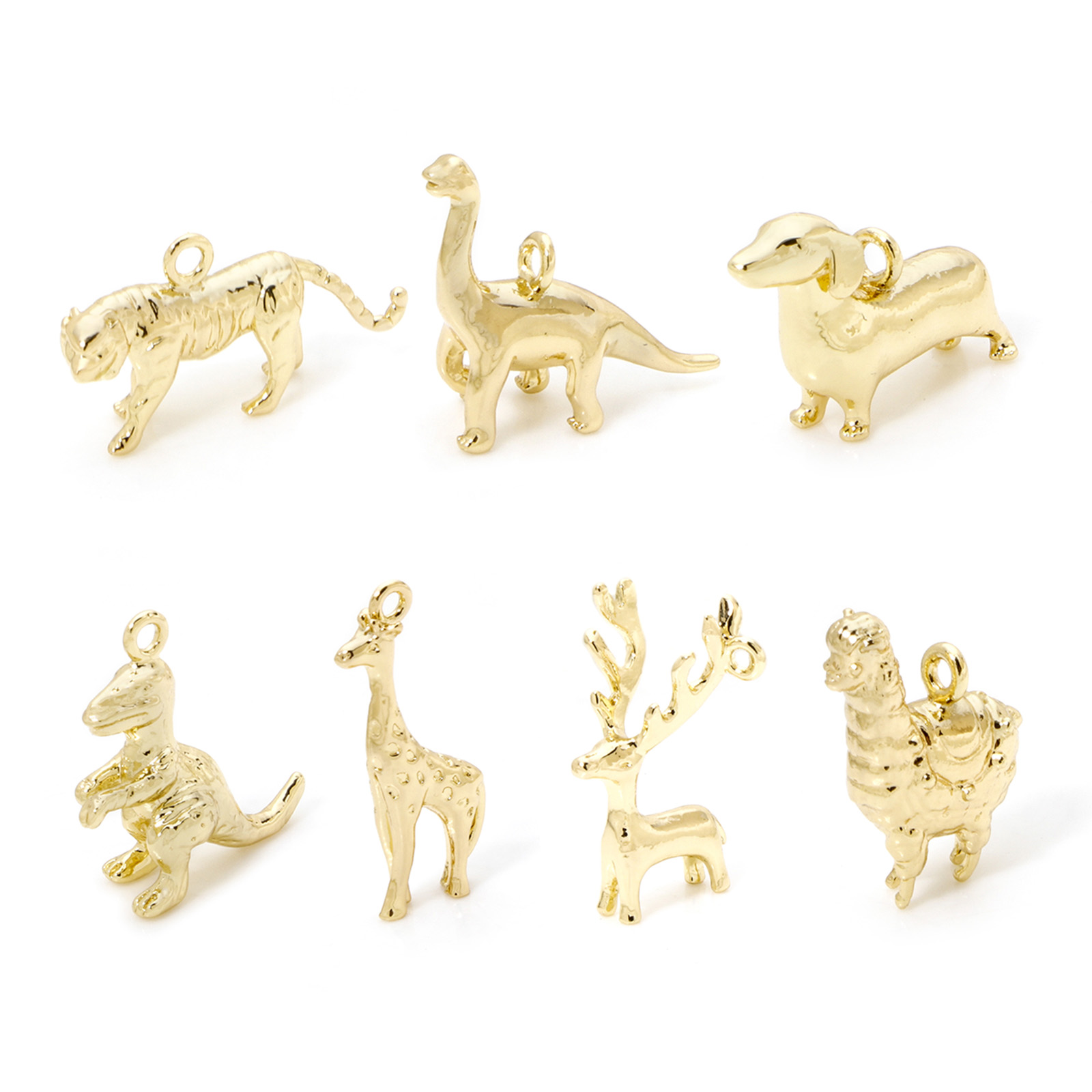 3D Printing Jewellery - Breloques en laiton plaqué or 18