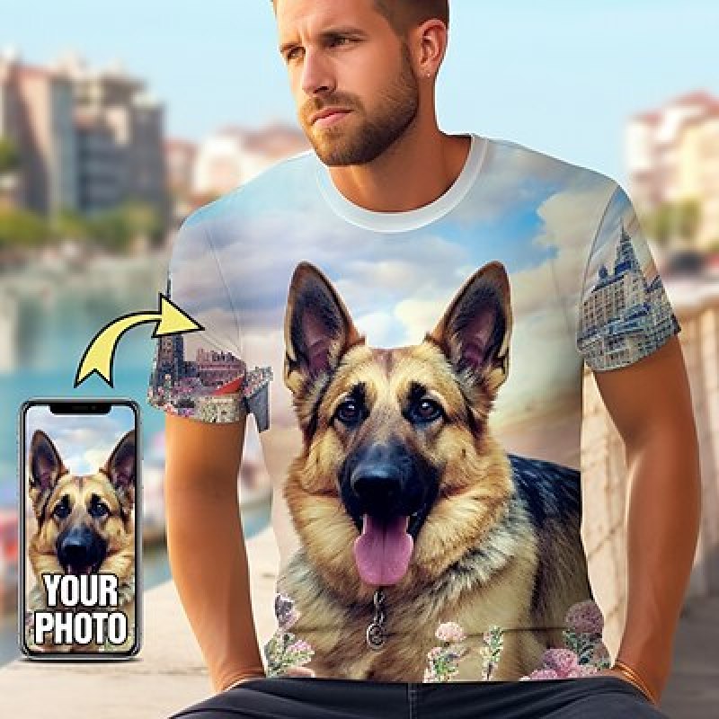 3D Printing Drawing - T-shirt personnalisé pour hommes, concevez votre