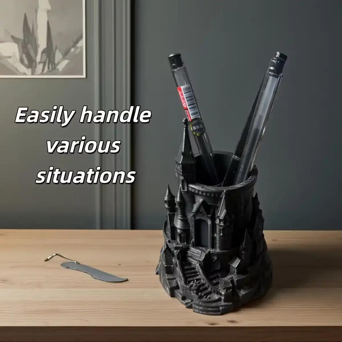 3D Printing Drawing - Porte-stylo Harry Potter style sombre, imprimé