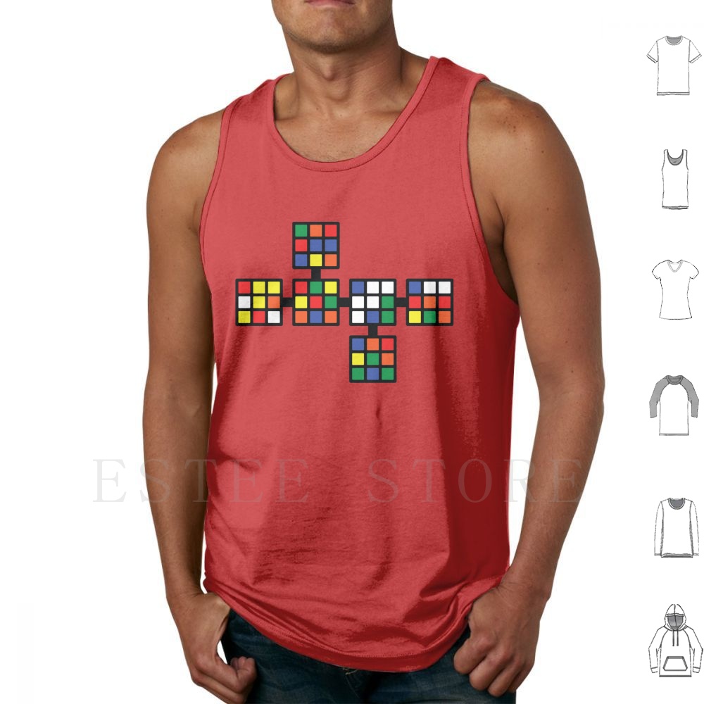 3D Printing Nerd - Débardeurs gilet sans manches Cube couleurs
