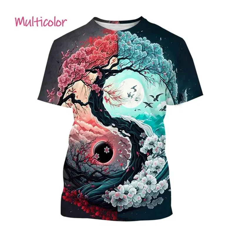 3D Printing Diagram - T-shirt homme motif Tai Chi chinois