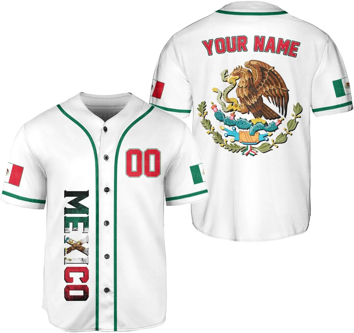 3D Printing Eagle - Maillot de baseball rétro unisexe personnalisé
