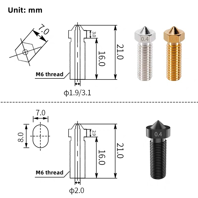Buse volcanique pour artilleri - 3D Printer Nozzle Brass avis et prix