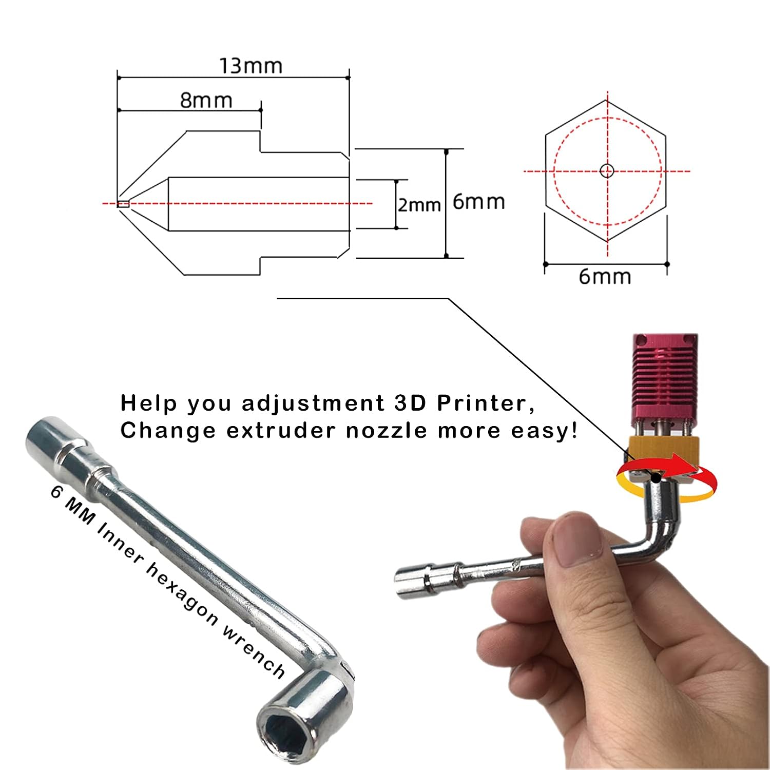 CREALITY 20 pièces MK8 buse en - 3D Printer Nozzle Brass avis et prix