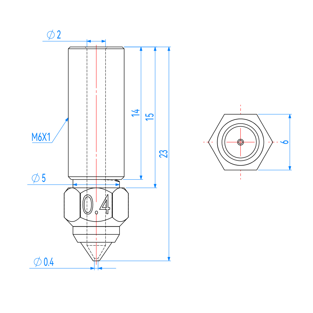Buse pour Creality K1 K1 Max E - 3D Printer Nozzle Brass avis et prix