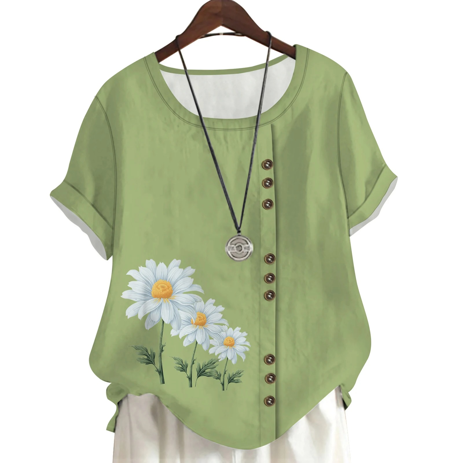 CLOOCL T-shirts à fleurs Daisy - 3D Printing Drawing avis et prix