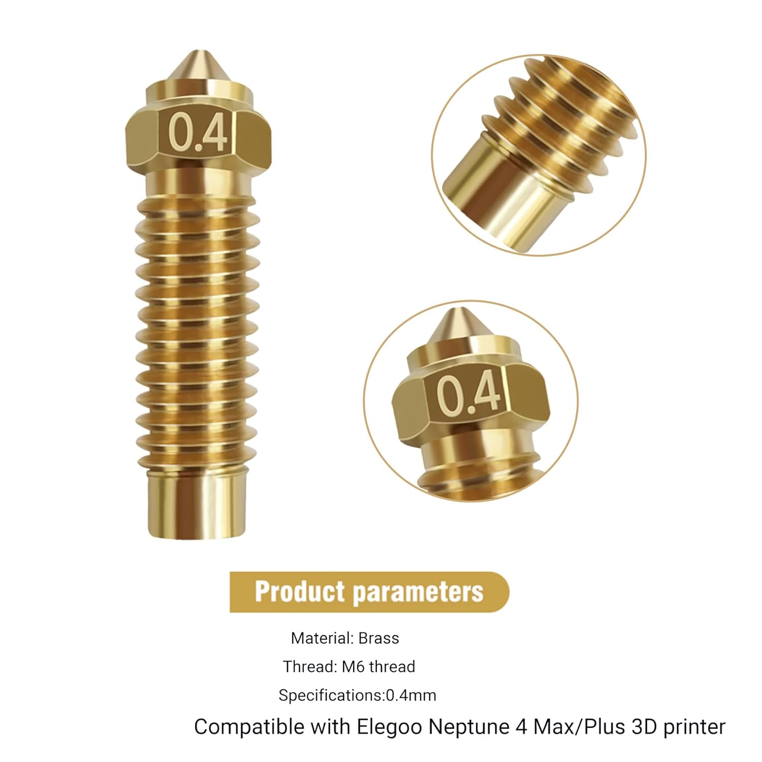 5/10PC Elegoo Neptune 4 Plus/N - 3D Printer Nozzle Brass avis et prix