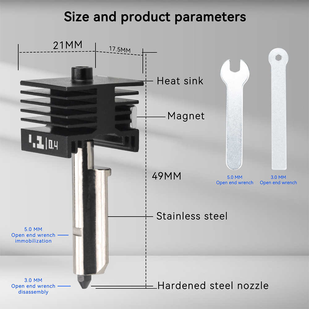 Buse en acier trempé 0.2/0.4/0 - 3D Printing Bambu Lab avis et prix