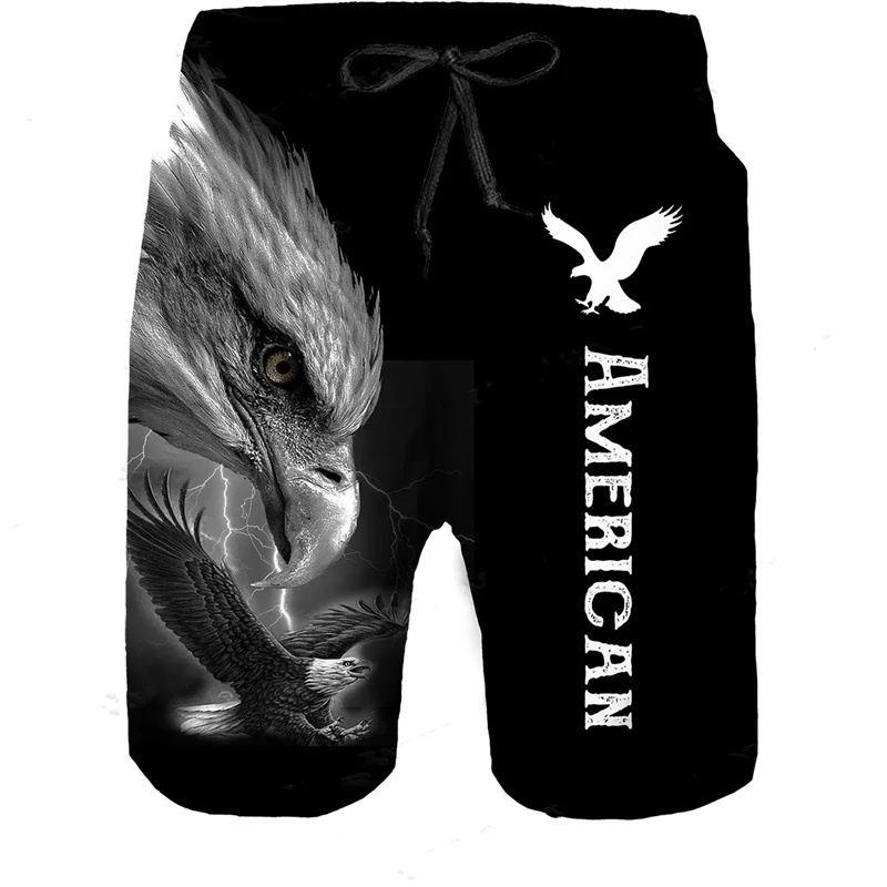 Short de plage blanc imprimé e - 3D Printing Eagle avis et prix