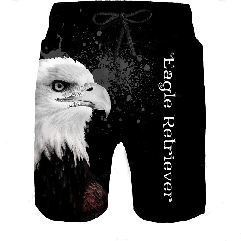 Short de plage blanc imprimé e - 3D Printing Eagle avis et prix
